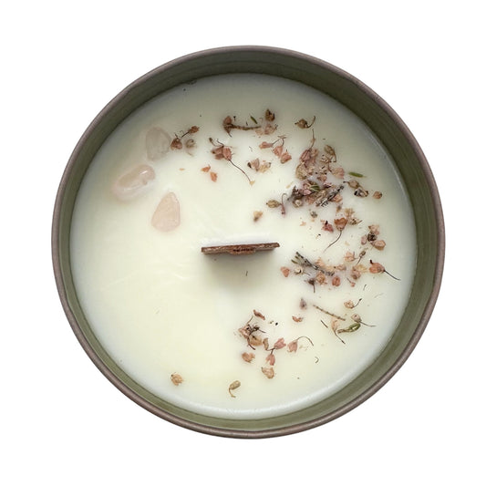 Rosegold Peony Tin Candle
