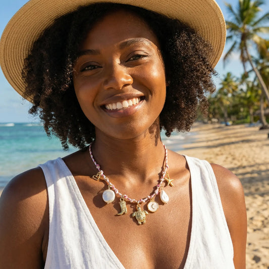 Beach Beauty Knotted Charm Necklace