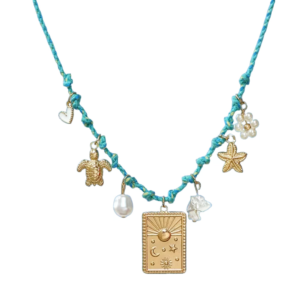 Beach Beauty Knotted Charm Necklace