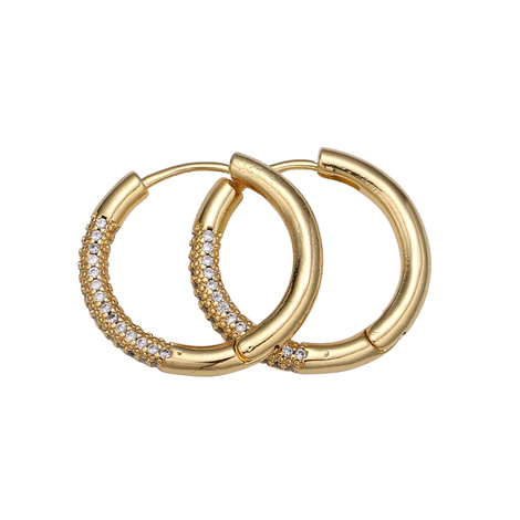 "It's the Bling for Me" Pave Hoops