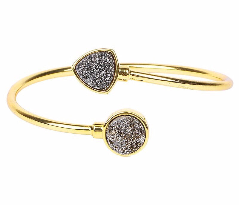 Sparkling Druzy Adjustable Bangle - Love & Light Jewels