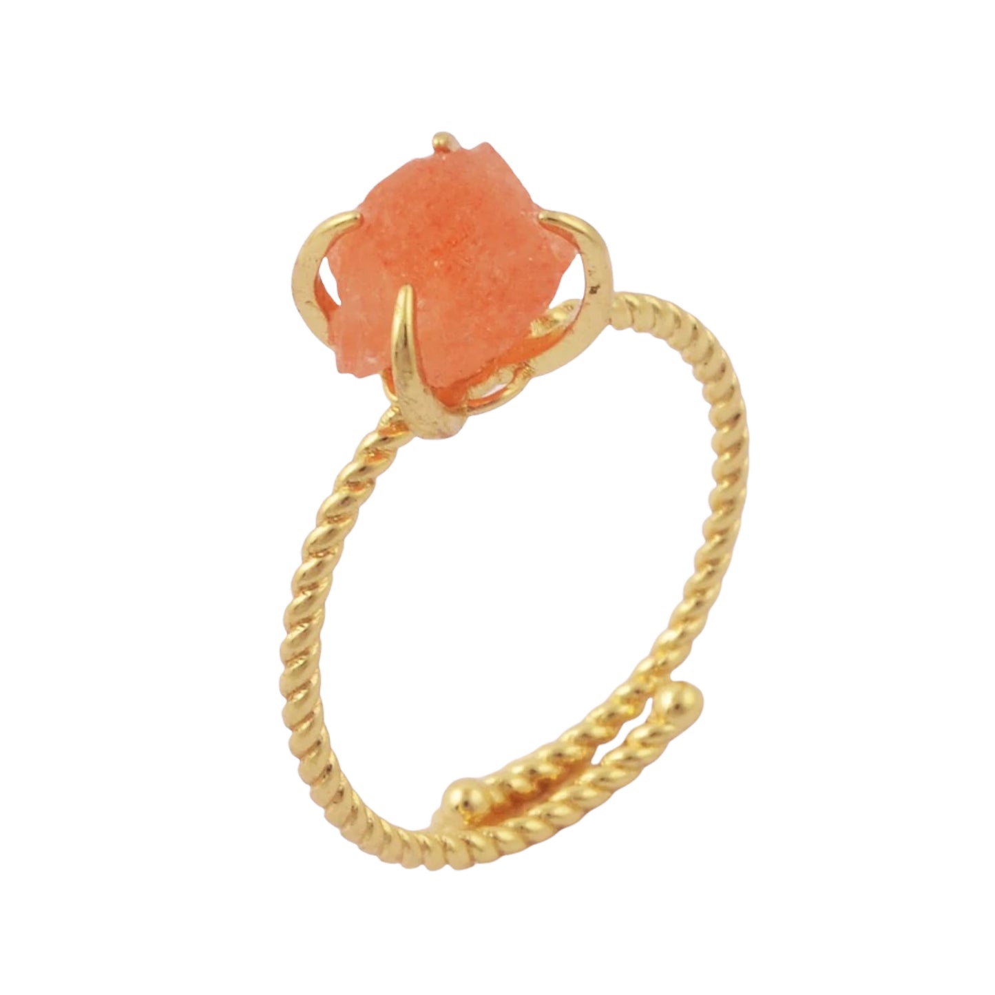 Raw Nugget Claw Ring - Gold