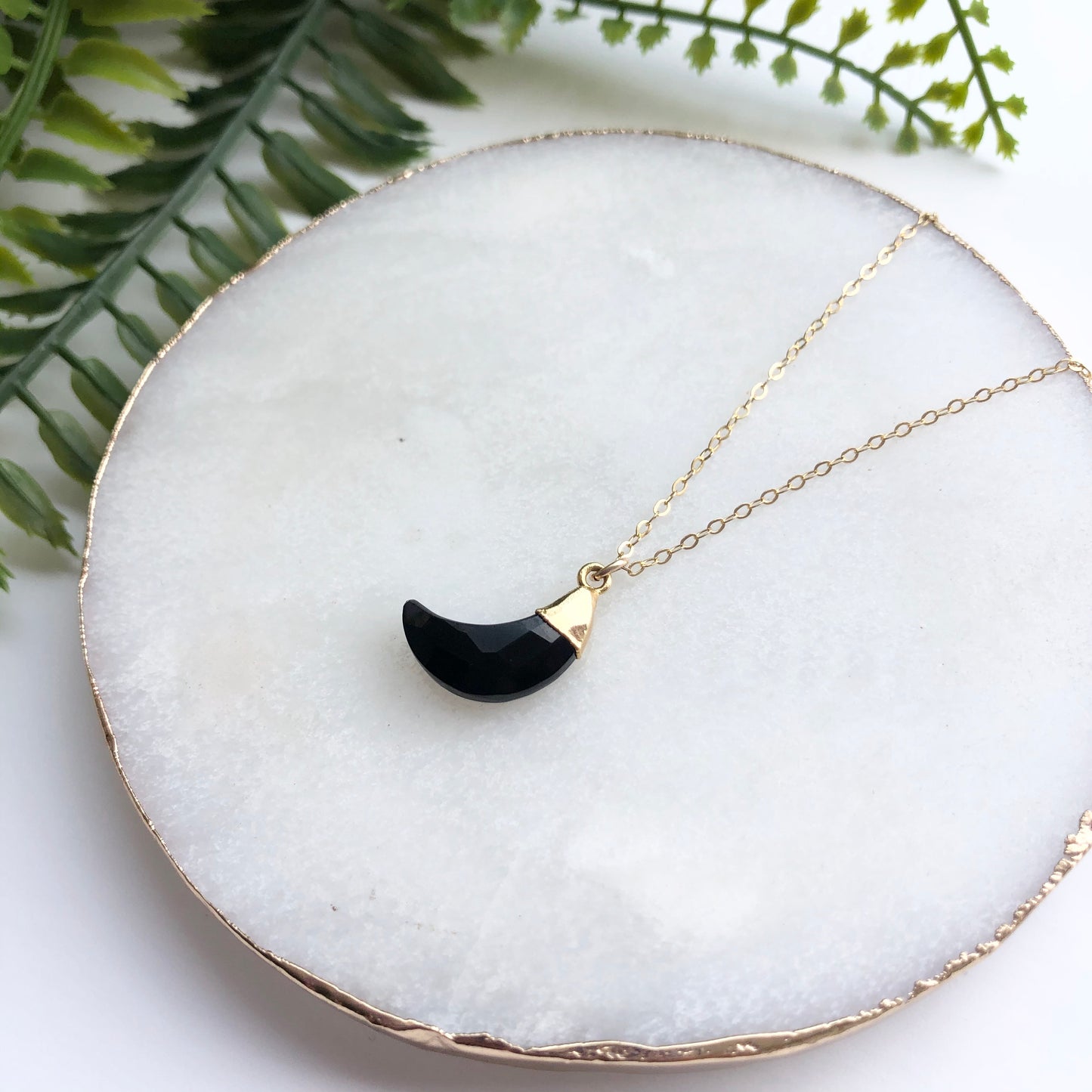 14K Gold Filled Crescent Moon Necklace - Love & Light Jewels