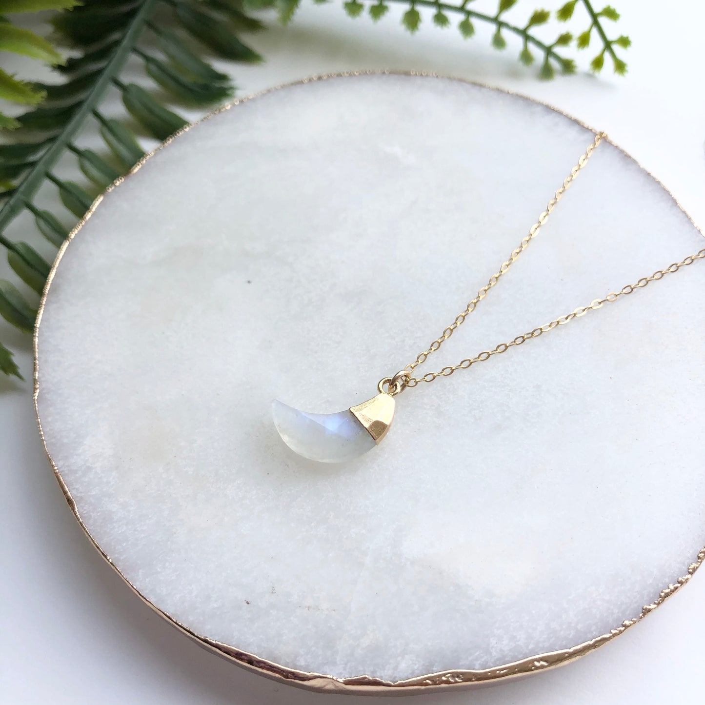 14K Gold Filled Crescent Moon Necklace - Love & Light Jewels