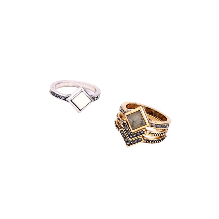 Ancient Aura Ring Set - Love & Light Jewels