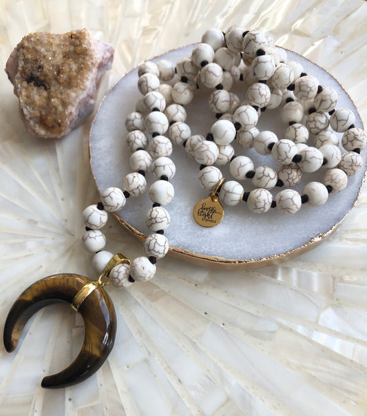 Horn and Howlite Necklace - Love & Light Jewels