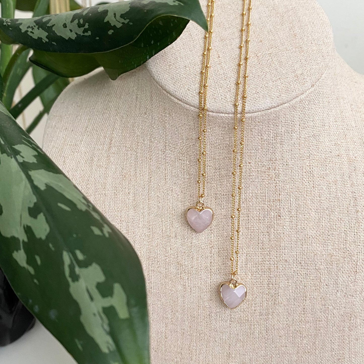 Delicate Gemstone Heart Necklace