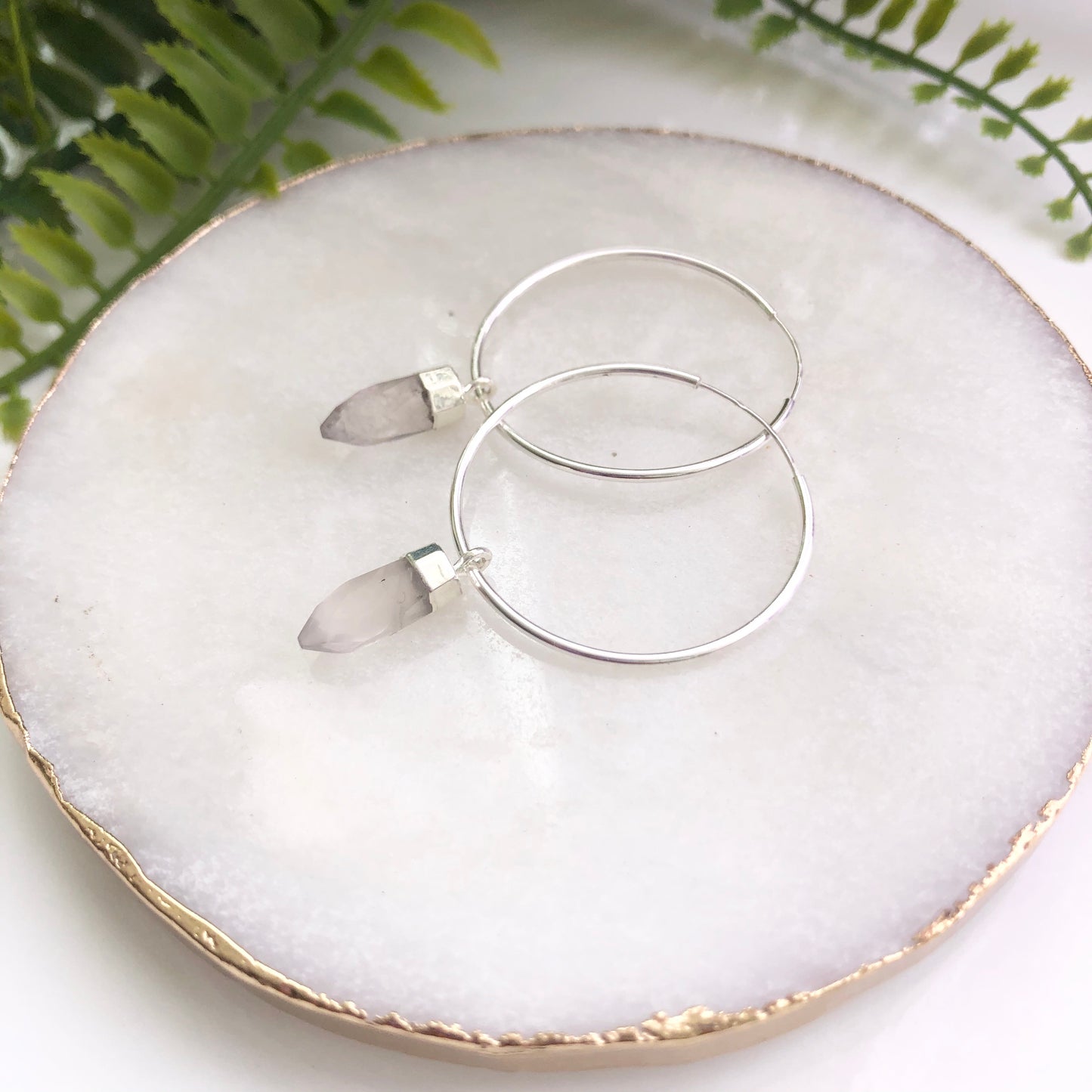 Sterling Silver Pendulum Hoops - Love & Light Jewels