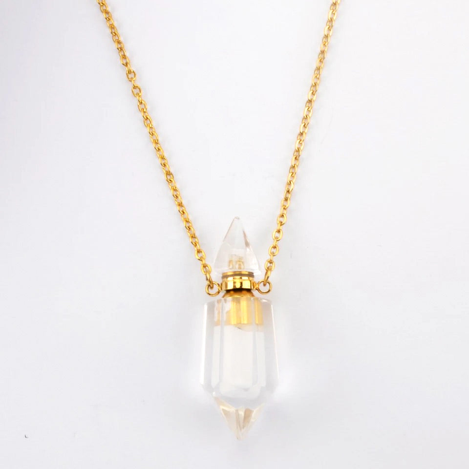Aroma Gem Necklace - Crystal Point - Love & Light Jewels