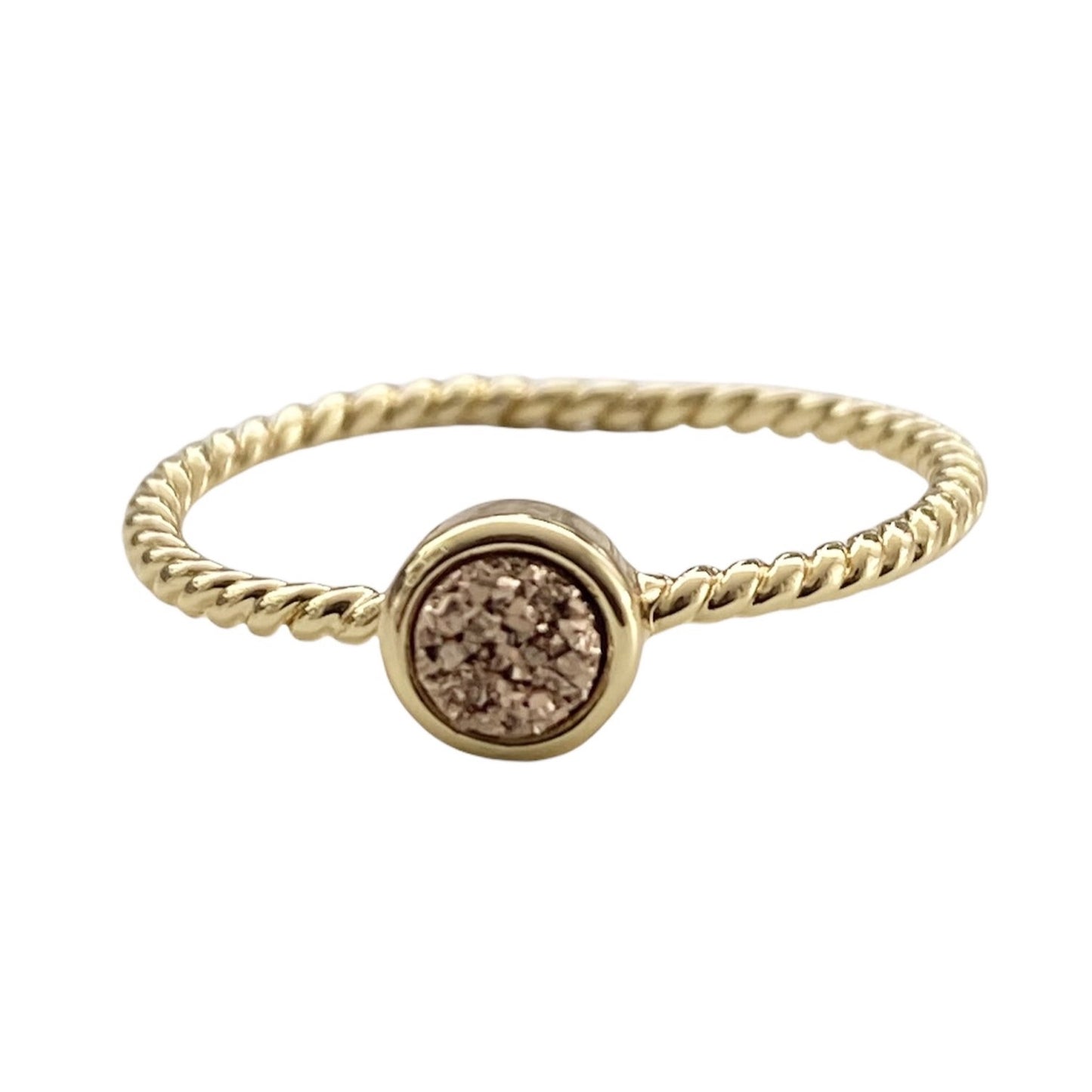 Druzy Stacking Ring - Circle