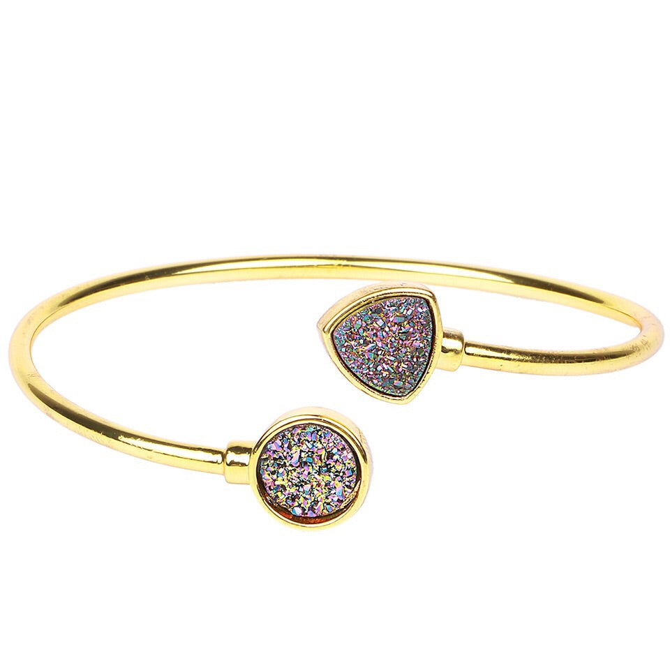 Sparkling Druzy Adjustable Bangle - Love & Light Jewels
