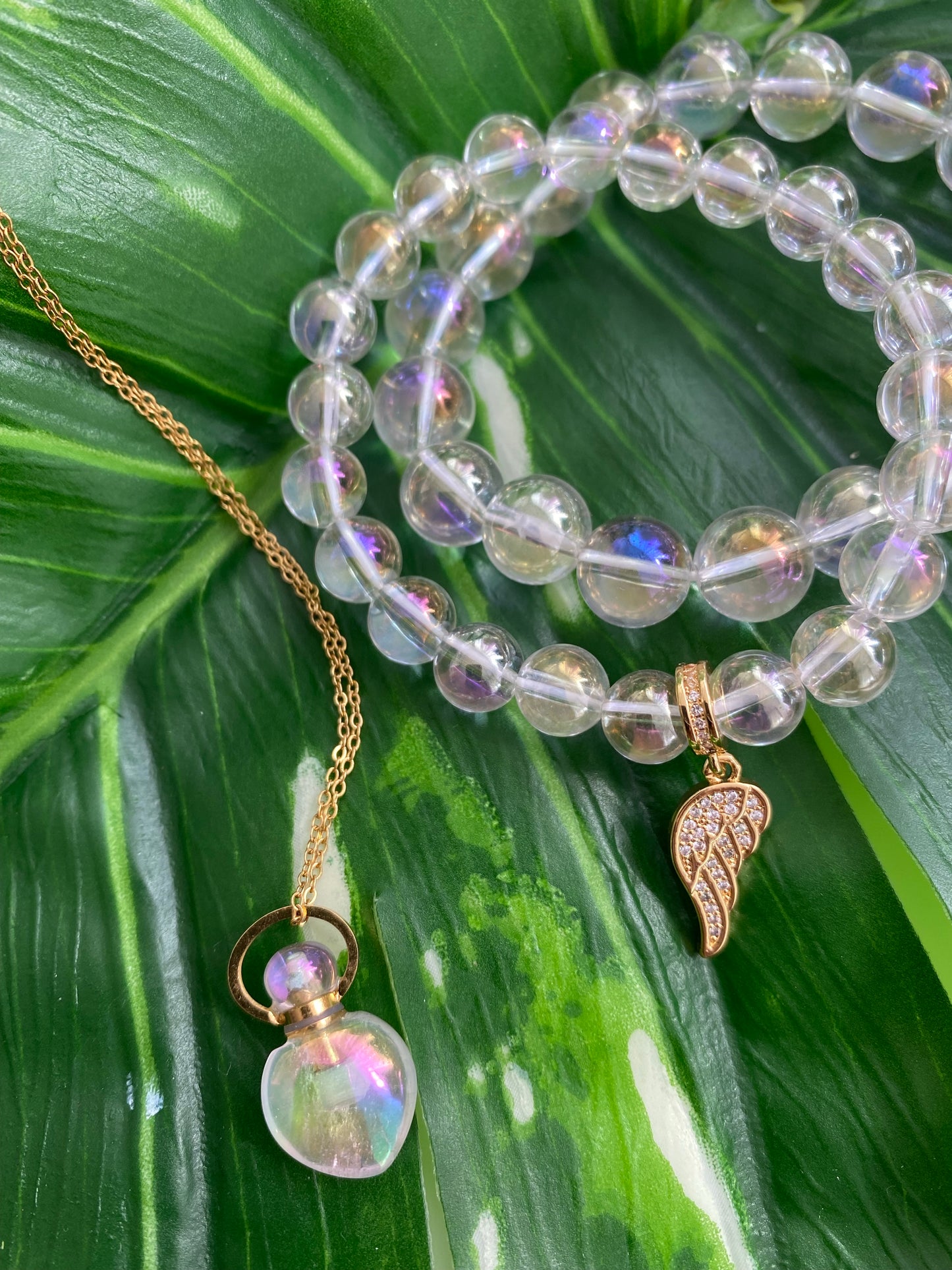 Angel Aura Aroma Gem Necklace - Teardrop