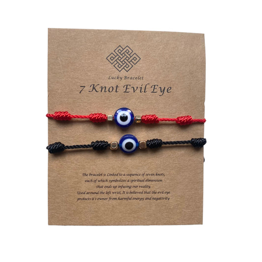 Double Up Evil Eye Protection Bracelet Set