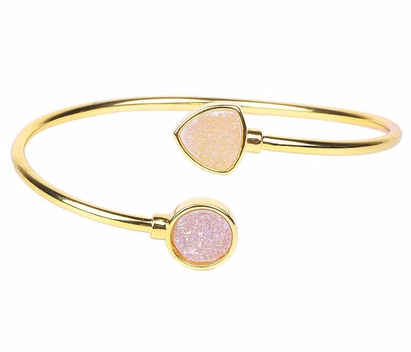Sparkling Druzy Adjustable Bangle - Love & Light Jewels