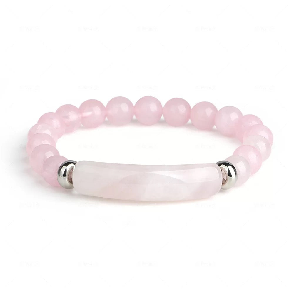 Beaded Gemstone Bar Bracelet