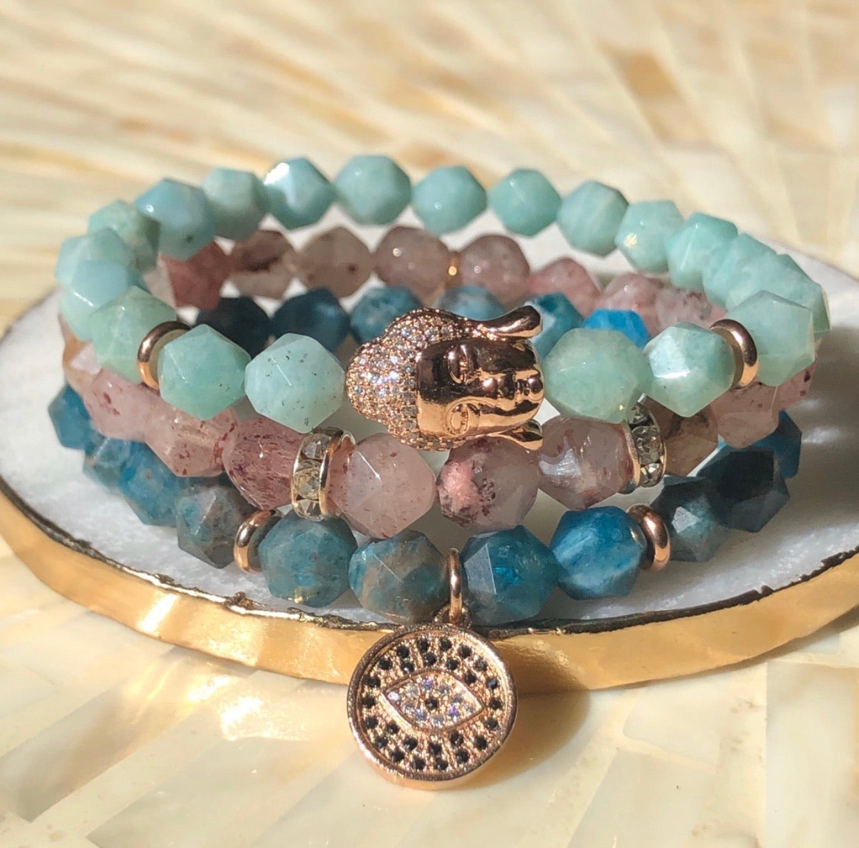 Tranquility, Love & Peace Bracelet Stack - Love & Light Jewels