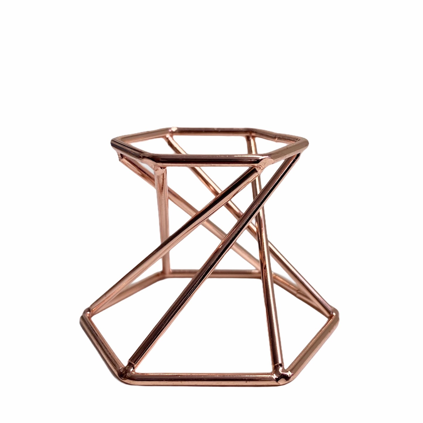 Rose Gold Metal Crystal Stand