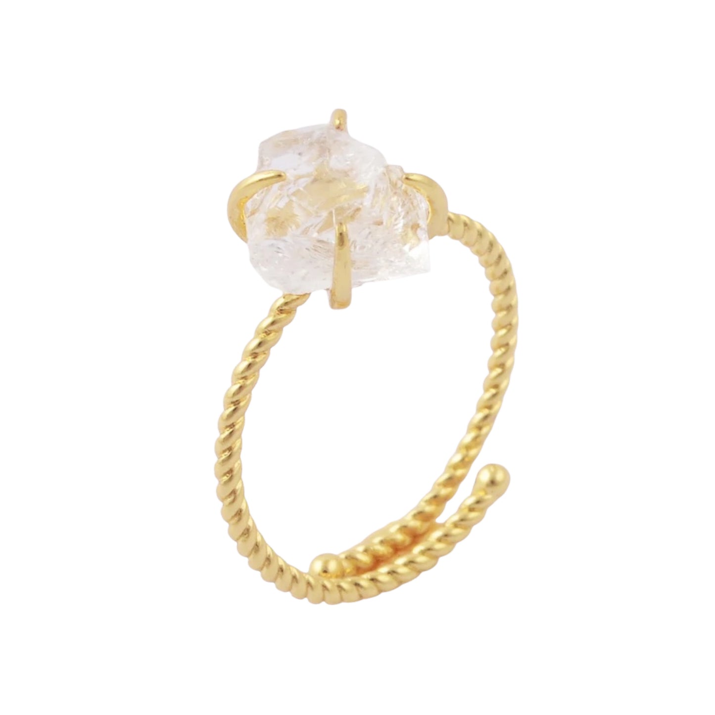Raw Nugget Claw Ring - Gold