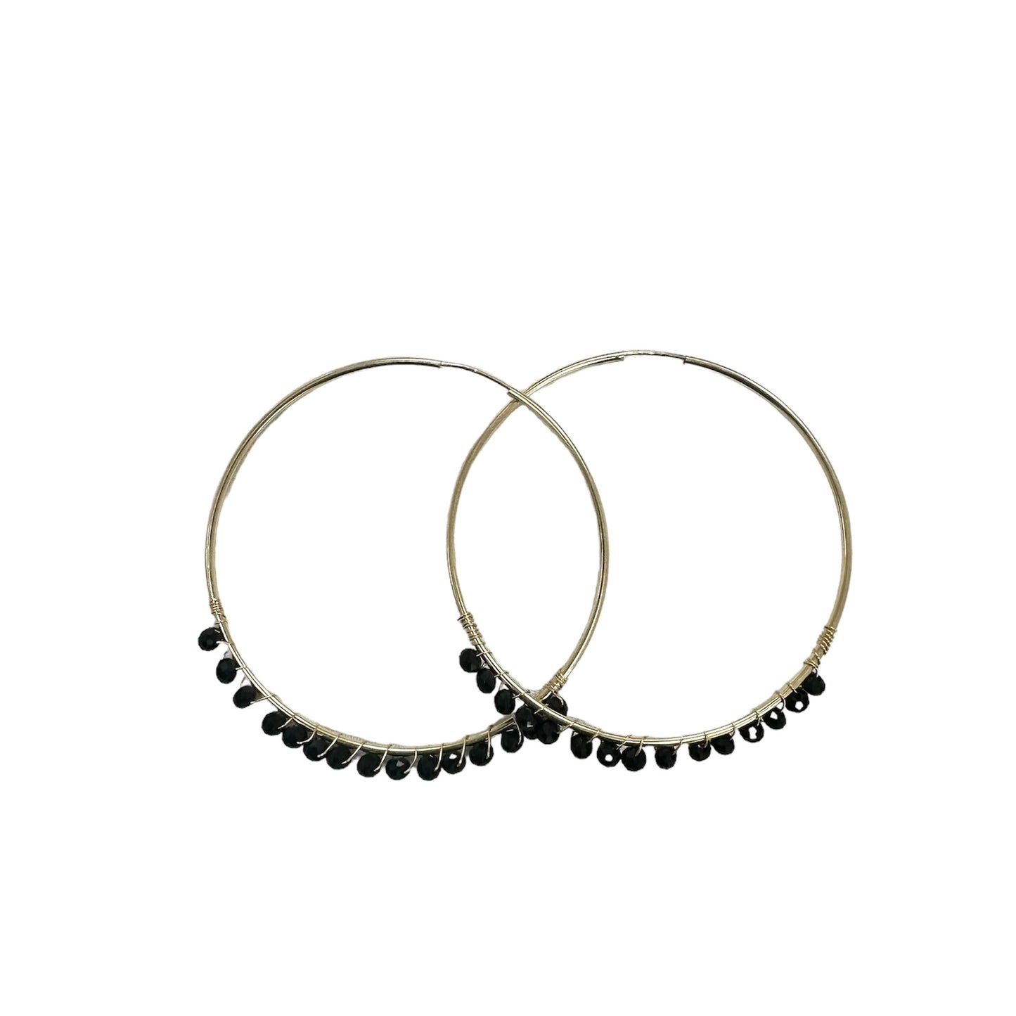 14K Gold Filled Gemstone Infinity Hoop Earrings