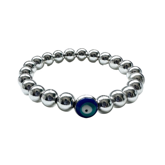 Metallic Evil Eye Bracelet