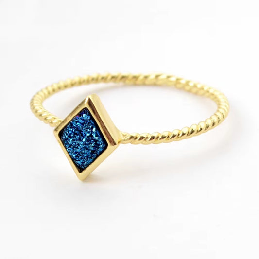 Druzy Stacking Ring - Diamond