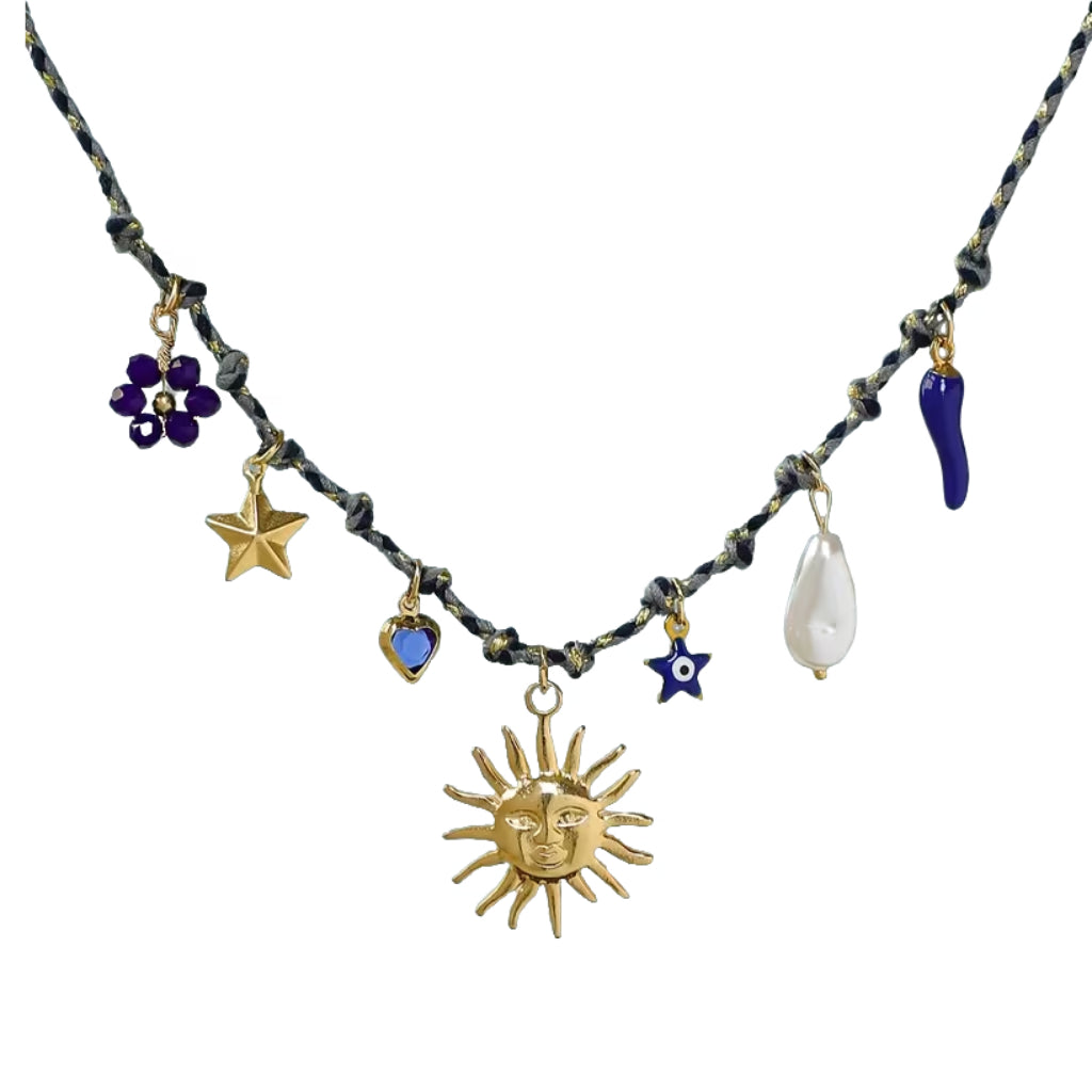 Beach Beauty Knotted Charm Necklace