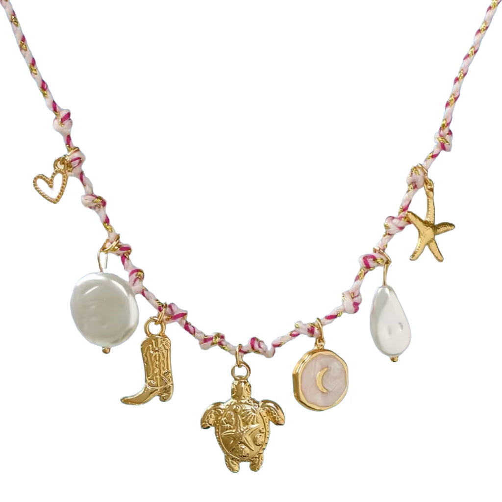 Beach Beauty Knotted Charm Necklace