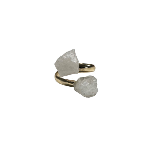 “I Like It Rough” Gemstone Wrap Ring