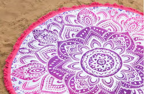 Pink Shoora Mandala Tapestry (Roundie) - Love & Light Jewels