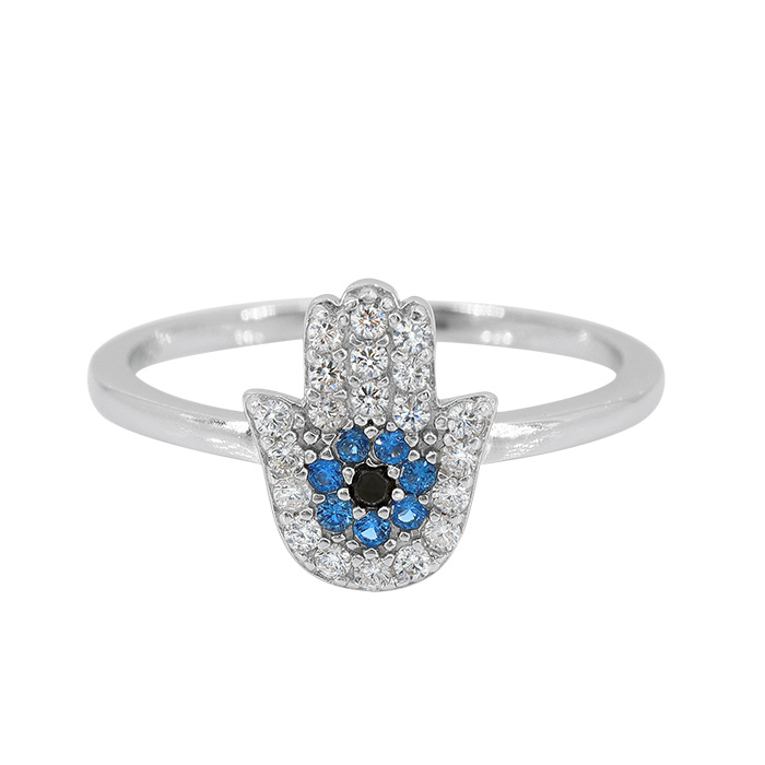 Glistening Hamsa Ring