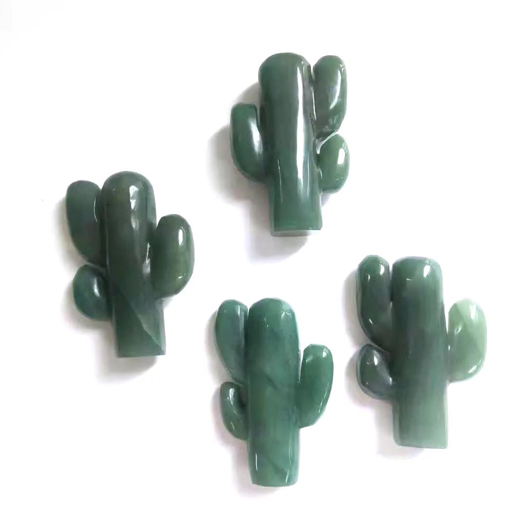 Green Aventurine Cactus Carving