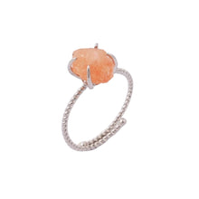 Raw Nugget Claw Ring - Silver