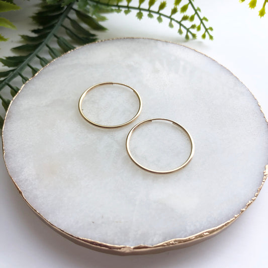 14K Gold Filled Infinity Hoops - Love & Light Jewels