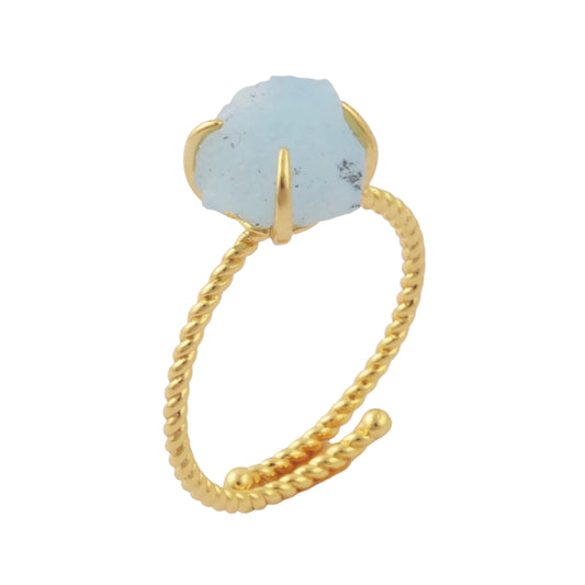 Raw Nugget Claw Ring - Gold