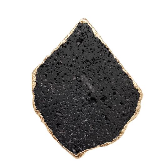 Lava Stone Phone Grip with Gold Trim