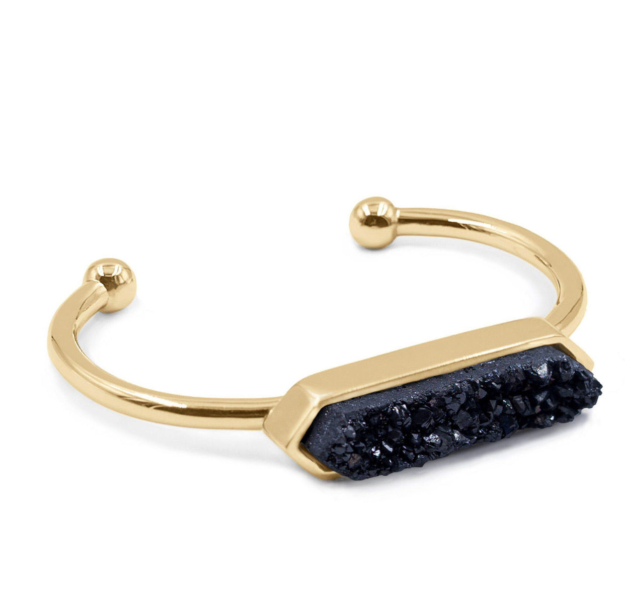 Druzy Pave Bar Bangle - Love & Light Jewels