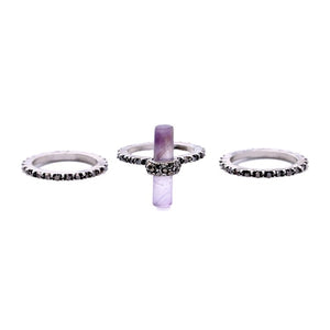 Crown Jewel Ring Set - Love & Light Jewels