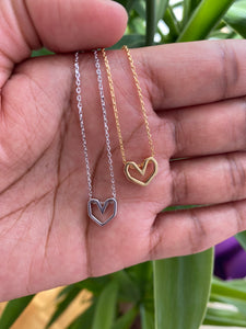 Geo Heart Dainty Necklace