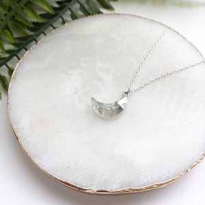 Sterling Silver Crescent Moon Necklace - Love & Light Jewels