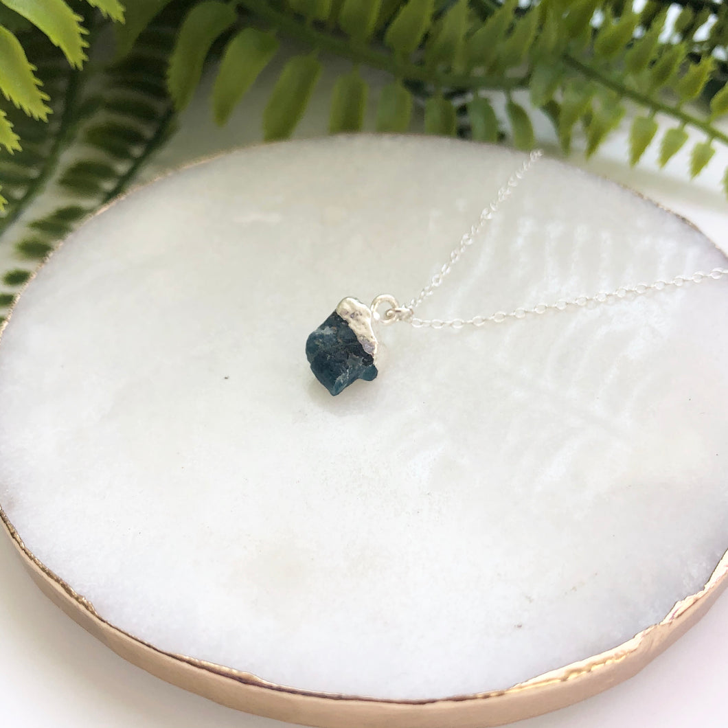 Sterling Silver Blue Apatite Necklace - Love & Light Jewels
