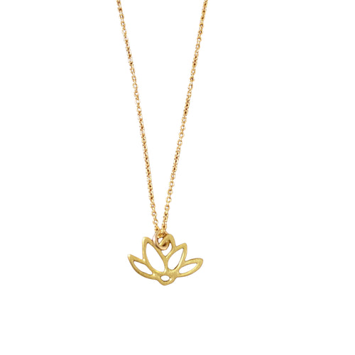 14K Gold Filled Lotus Flower Necklace