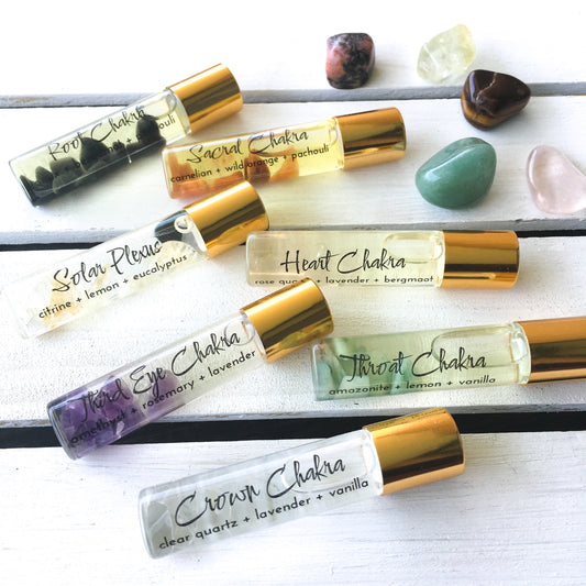 Crystal Infused 7 Chakra Oil Set - Love & Light Jewels