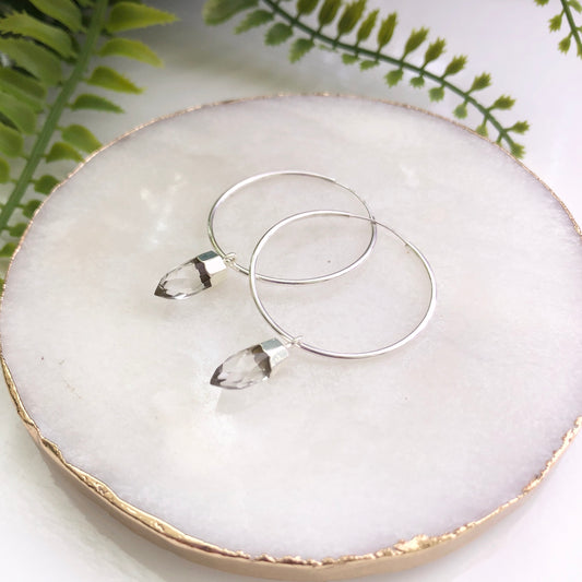 Sterling Silver Pendulum Hoops - Love & Light Jewels