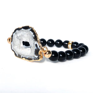 Agate Geode Beaded Bracelet - Love & Light Jewels