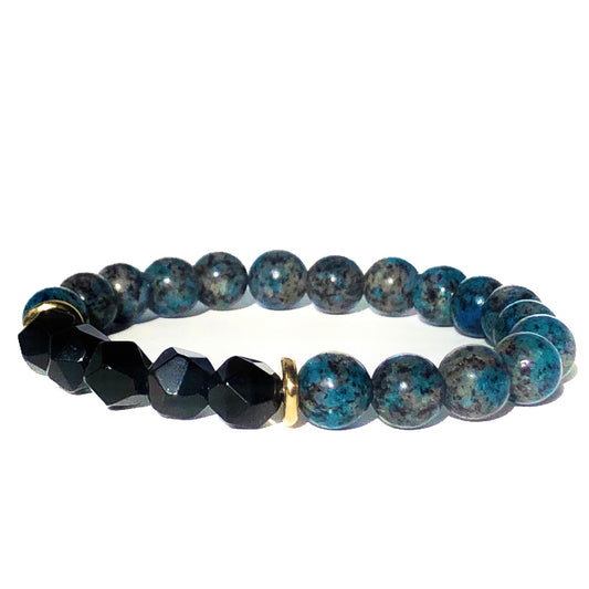 Geo Hex Beaded Bracelet - Golden Obsidian - Love & Light Jewels