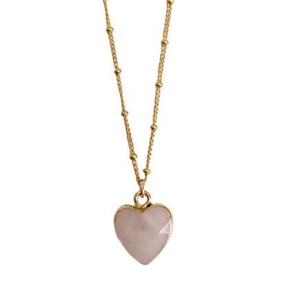 Delicate Gemstone Heart Necklace