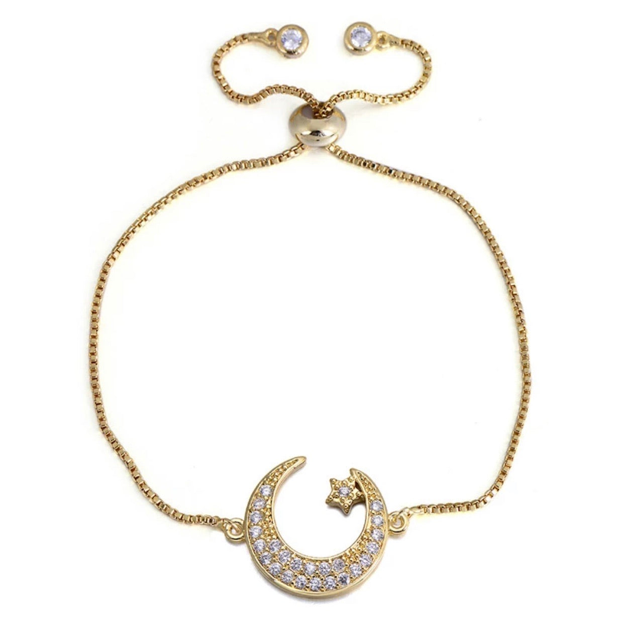 Moon & Stars Adjustable Bracelet - Love & Light Jewels