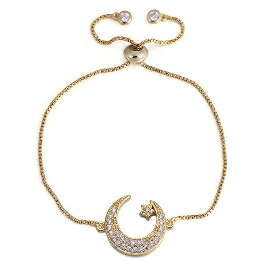 Moon & Stars Adjustable Bracelet - Love & Light Jewels