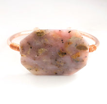 Wire Wrapped Gemstone Hex Bangle - Love & Light Jewels