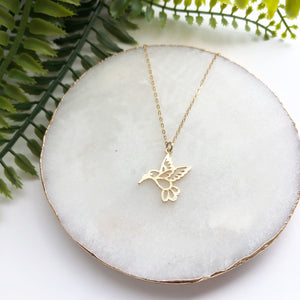 14K Gold Filled Bird of Paradise Necklace - Love & Light Jewels